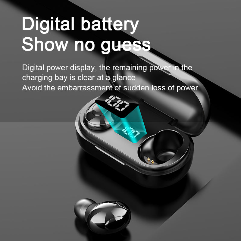 Bezdrátová náhlavní souprava Bluetooth T8 s nabíjecím pouzdrem Sportovní sluchátka s digitálním displejem LED Bezdrátová náhlavní souprava Bluetooth T8 s nabíjecím pouzdrem Sportovní sluchátka s digitálním displejem LED